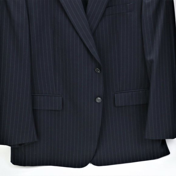 Calvin Klein Men's Sport Coat Size 46 R 100% Wool Jacket Blazer Dark Navy - Picture 13 of 13